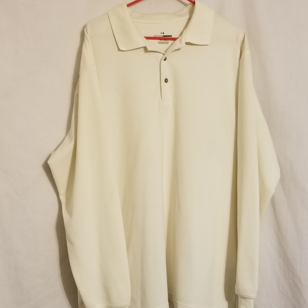 Mens Long sleeve thermal polo